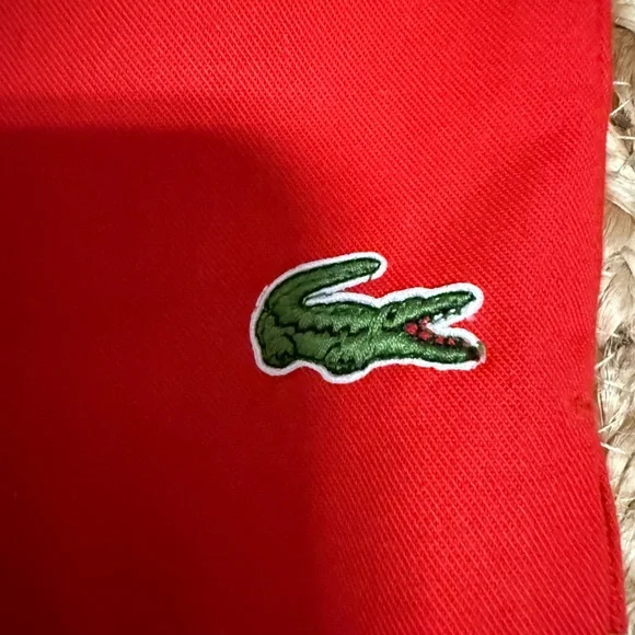 Lacoste Vibrant Red Shorts with Button Detail - Picture 3 of 6